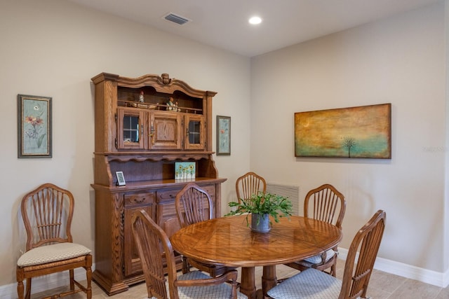 view of dining area