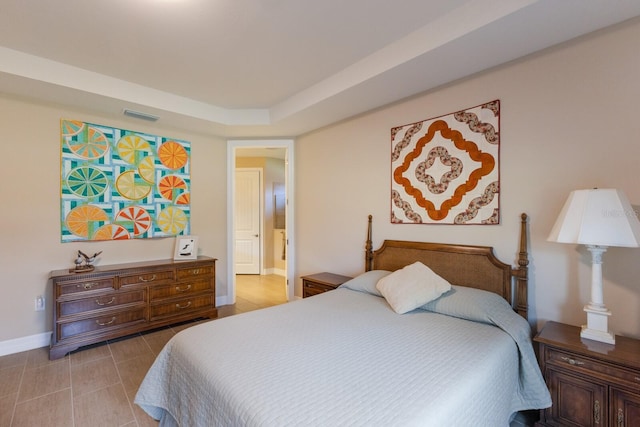 view of tiled bedroom