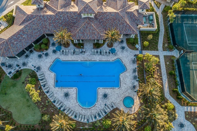 birds eye view of property