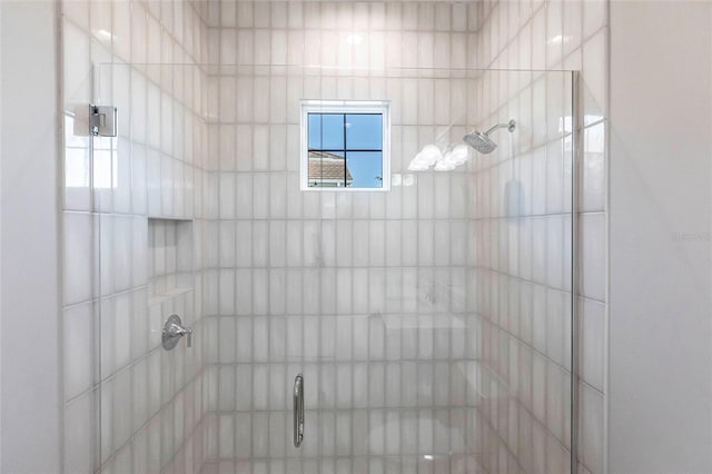 bathroom with an enclosed shower