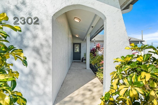 view of doorway to property