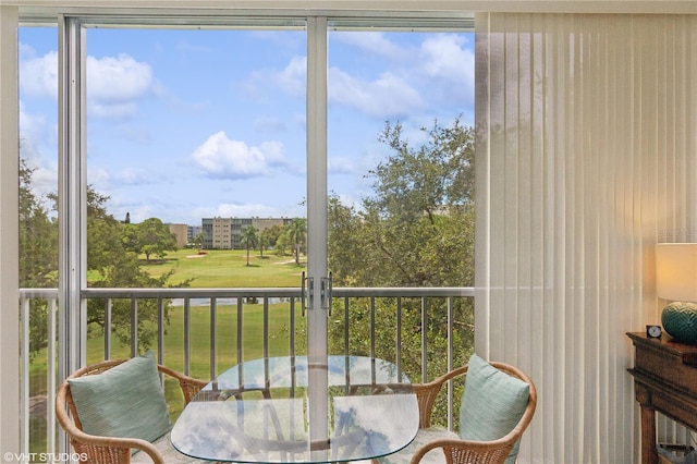 view of sunroom