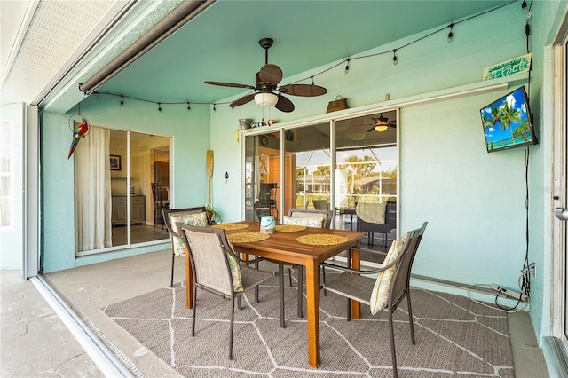 view of patio / terrace with ceiling fan