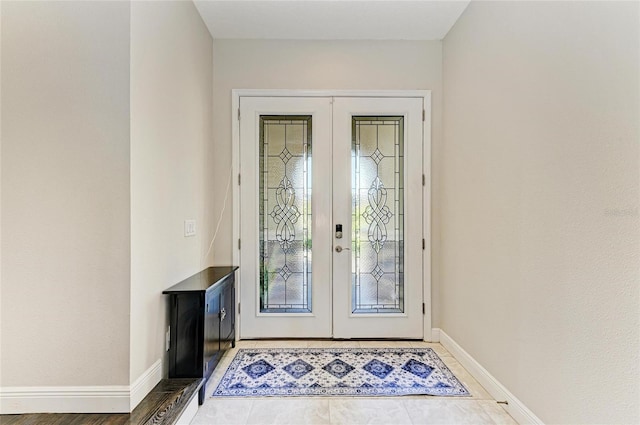 interior space with french doors