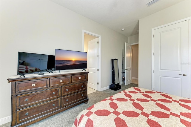 view of carpeted bedroom