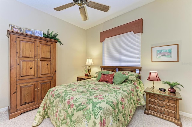 7215 Treymore Ct, Sarasota, FL 34243 - carpeted bedroom with ceiling fan