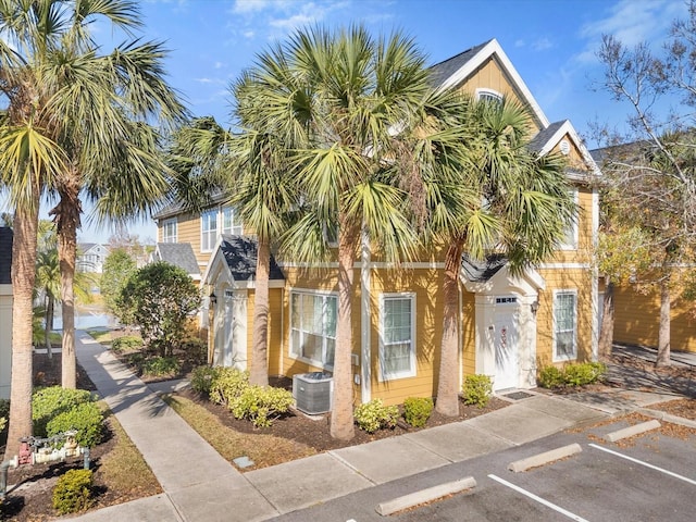 view of front of property featuring central AC unit