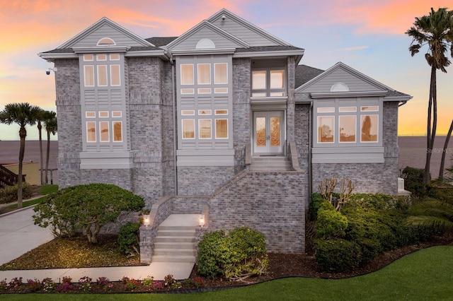 exterior space with french doors