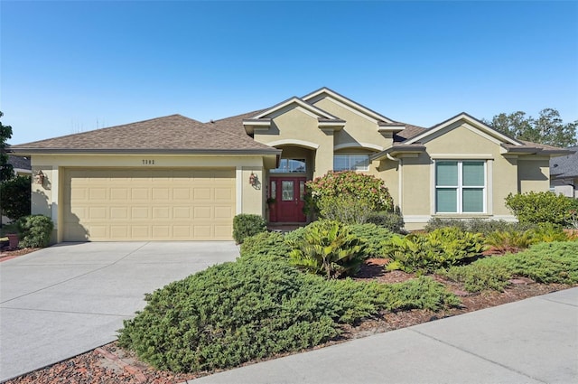 ranch-style house with a garage