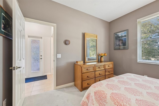 view of tiled bedroom