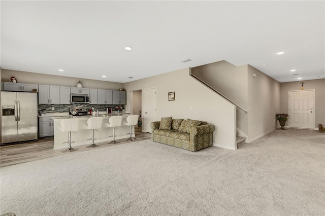 view of carpeted living room