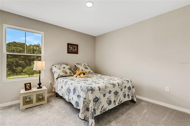 view of carpeted bedroom