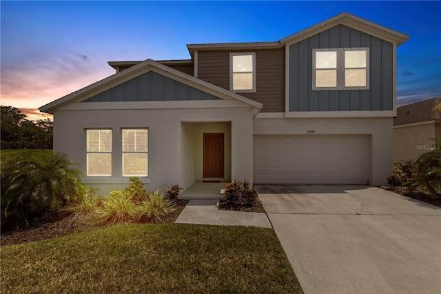 view of front of house featuring a garage