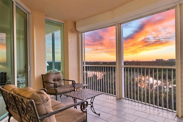 view of sunroom