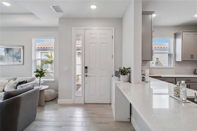 foyer featuring a wealth of natural light