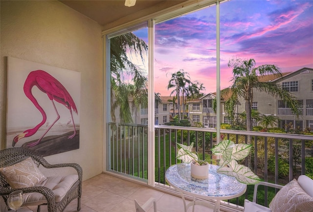 view of sunroom