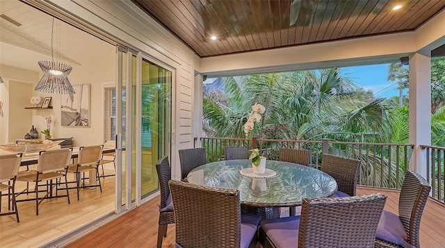 view of sunroom / solarium