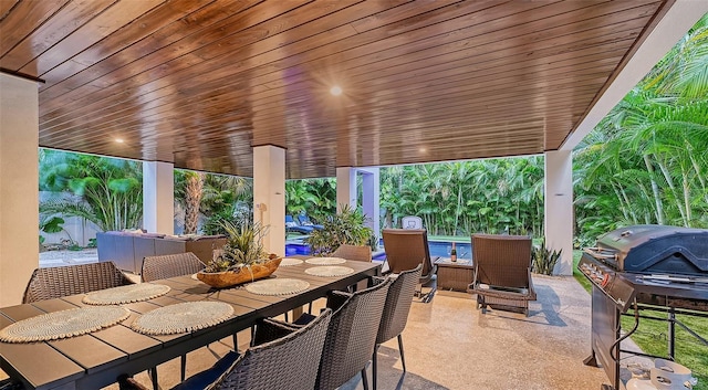 view of patio / terrace featuring area for grilling