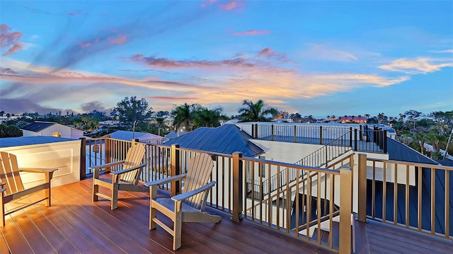 view of deck at dusk