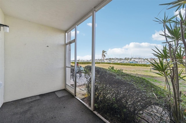 view of sunroom