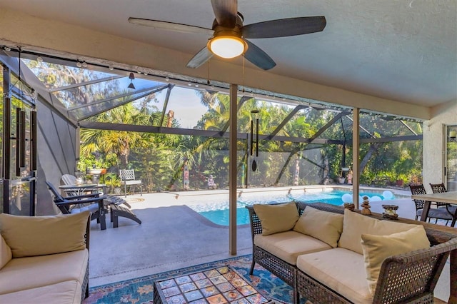 view of sunroom