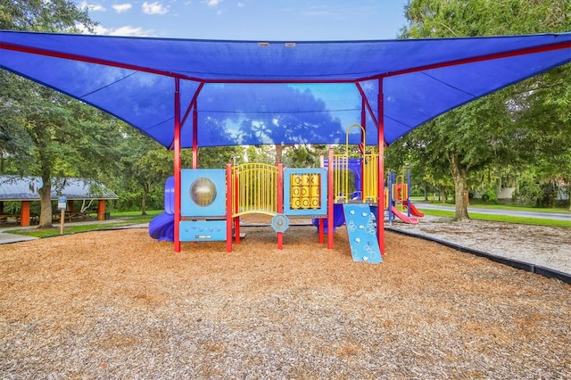 view of community jungle gym