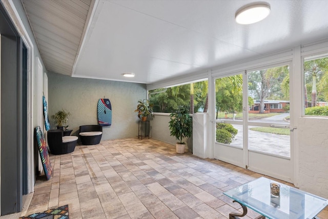 view of sunroom