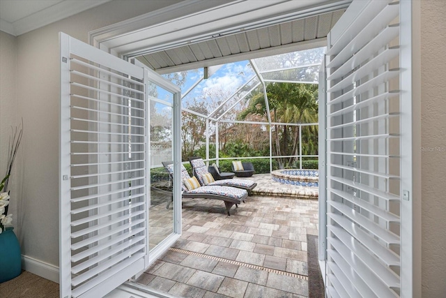 view of sunroom