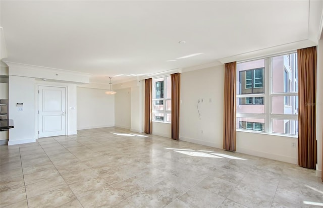 empty room with ornamental molding