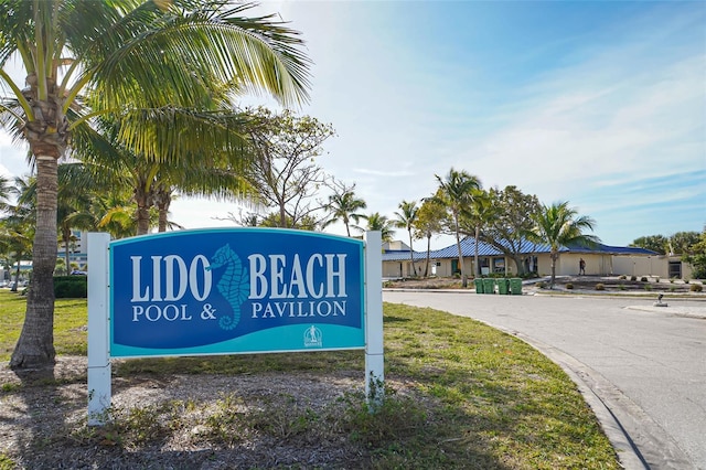 view of community sign