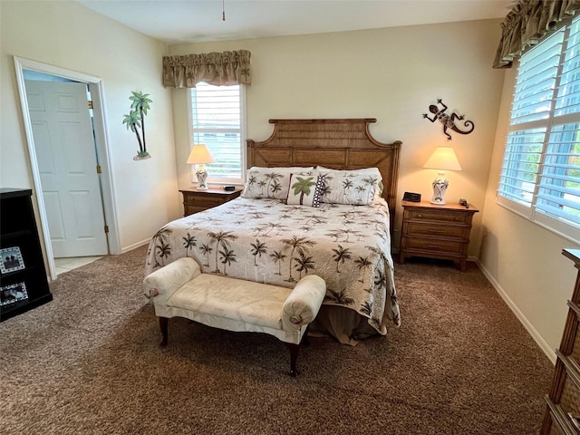 view of carpeted bedroom