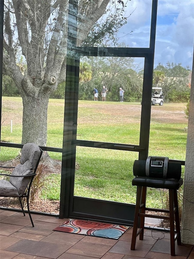 view of sunroom