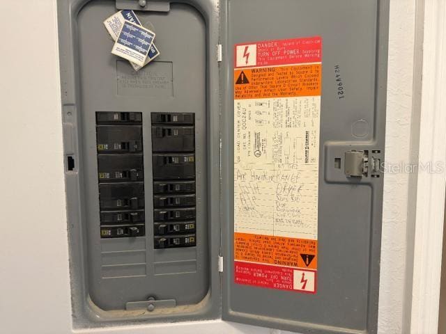 utility room with electric panel