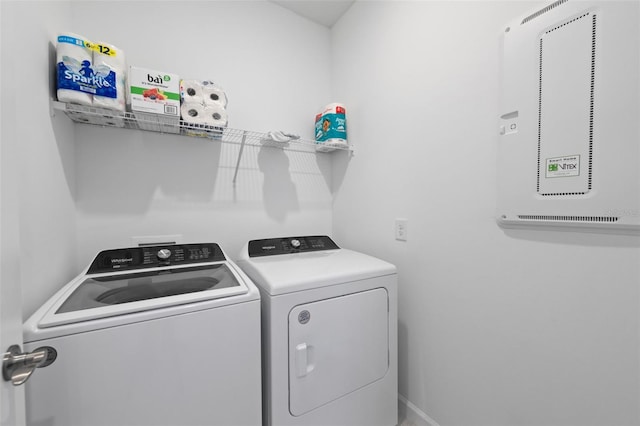 laundry room featuring independent washer and dryer