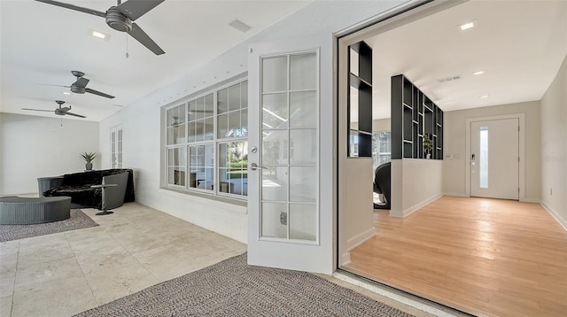 interior space featuring light hardwood / wood-style floors