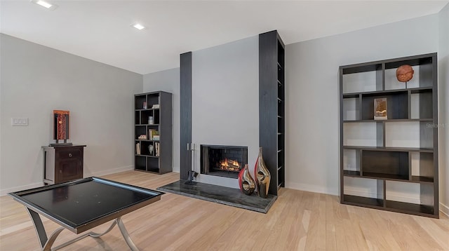 playroom featuring light hardwood / wood-style flooring