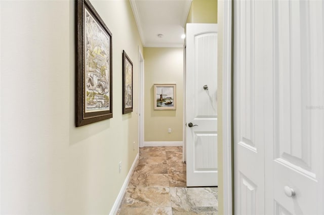 corridor with ornamental molding