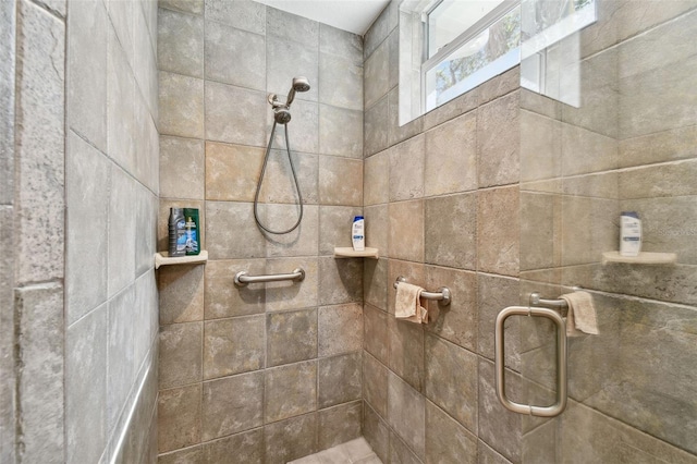 bathroom with walk in shower