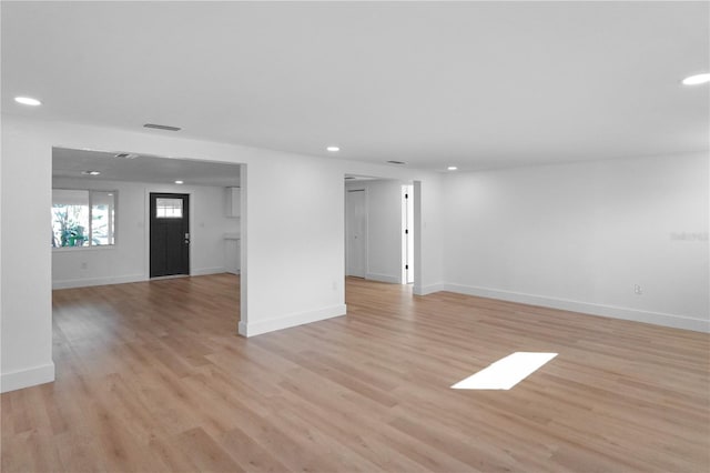 empty room featuring light hardwood / wood-style floors