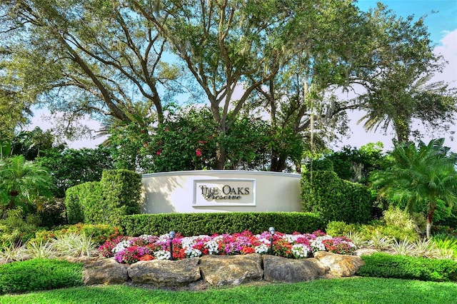 view of community sign