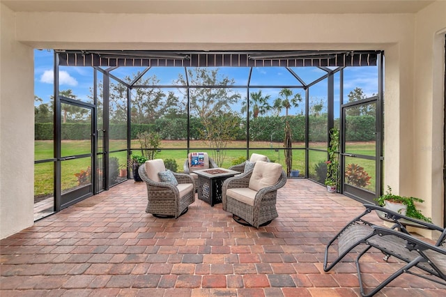 view of sunroom