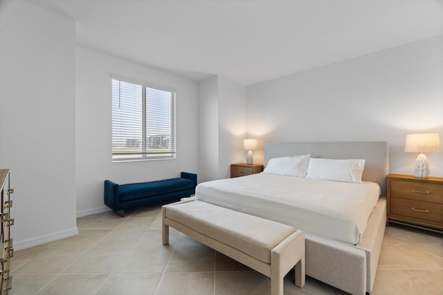 view of tiled bedroom