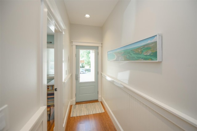 entryway featuring light hardwood / wood-style floors