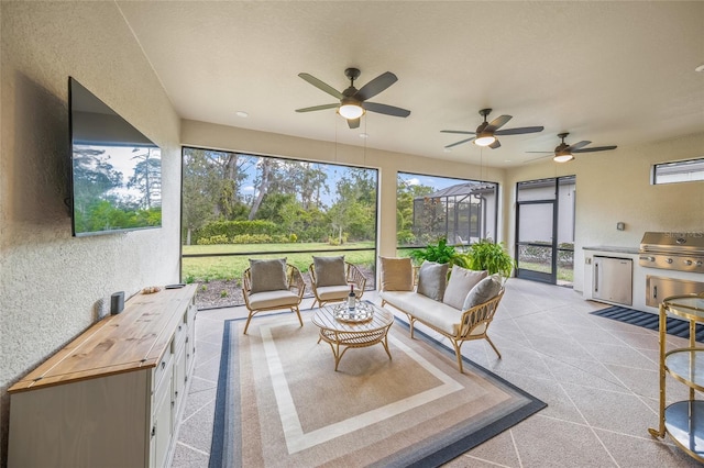 view of sunroom / solarium