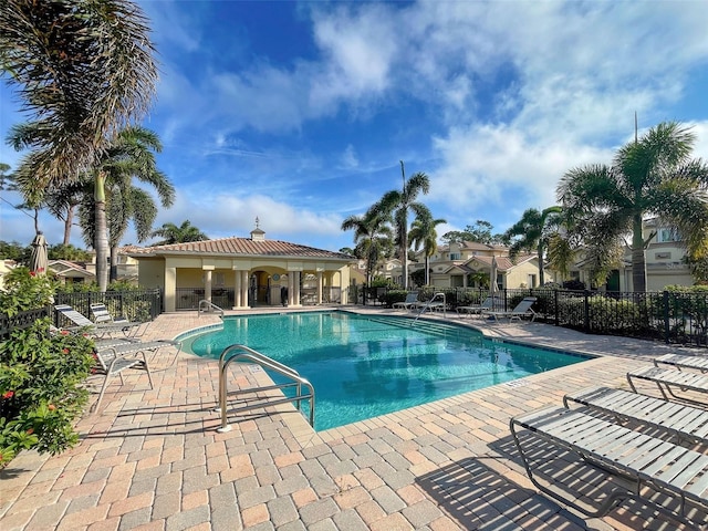 view of pool with a patio