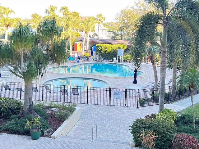 view of pool with a patio area