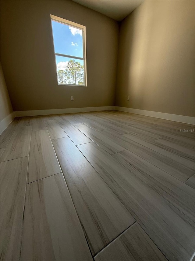 empty room featuring light wood-type flooring