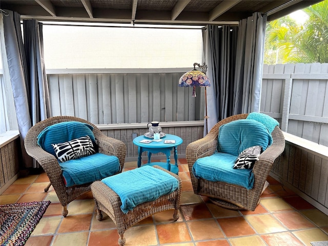 sunroom / solarium with a healthy amount of sunlight