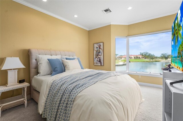 7460 Monte Verde, Sarasota, FL 34238 - carpeted bedroom with ornamental molding, recessed lighting, and baseboards