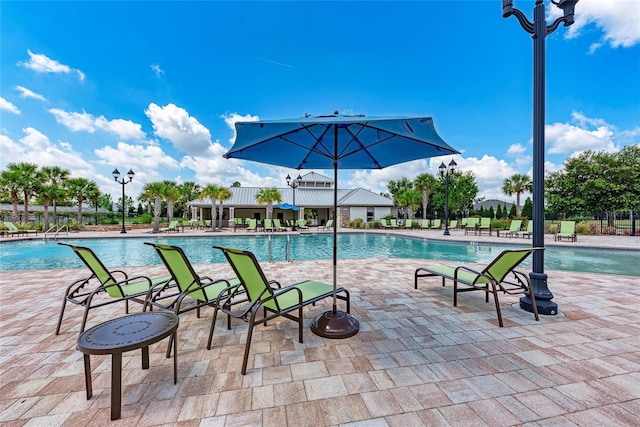 view of pool with a patio area